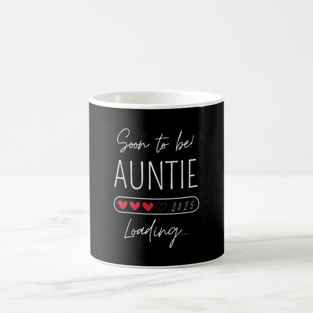 Mug Bientôt tante 2025 Chargement de la future tante (Centre)