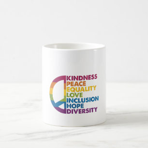 Mug Bienveillance Paix Égalité Amour Inclusion Espoir