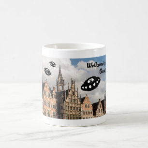 Mug Bienvenue à Gand Les OVNI vous souhaitent la bien