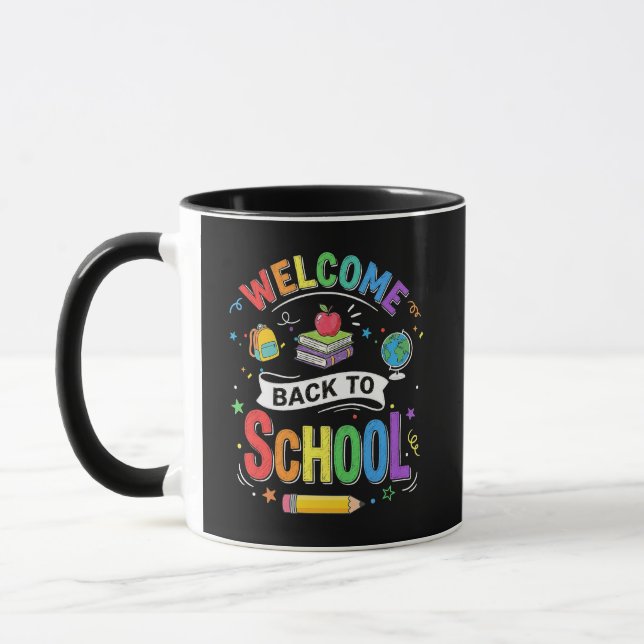 Mug Bienvenue à l'école les enfants Enseignant Premier (Gauche)