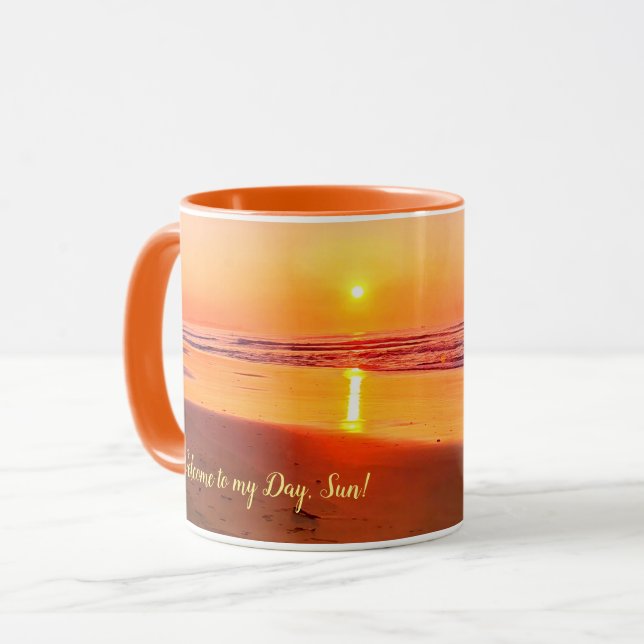 Mug Bienvenue à mon Jour, Sun ! (personnalisable ) (Devant gauche)