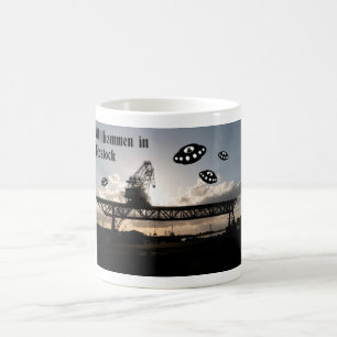Mug Bienvenue à Rostock. Visiteurs extraterrestres