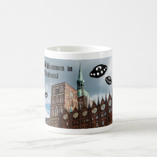 Mug Bienvenue à Stralsund. Visiteurs extraterrestres
