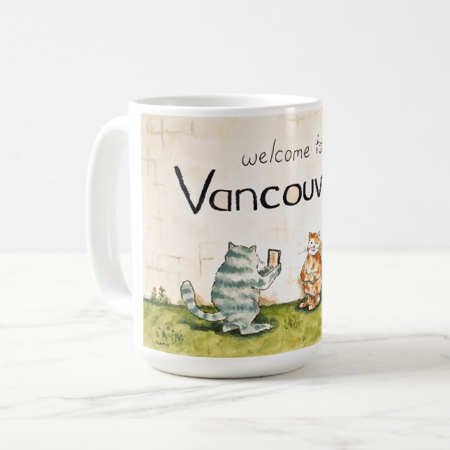 Mug Bienvenue à Vancouver WA (Devant gauche)