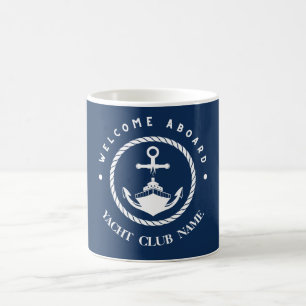 Mug Bienvenue Ancre Bleue Voilier nautique Bateau do-i