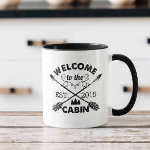 Mug Bienvenue au Cabine   Maison de campagne rustique