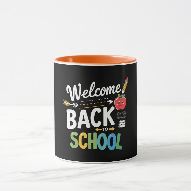 Mug Bienvenue au premier jour d'école pour les enseign (Centre)