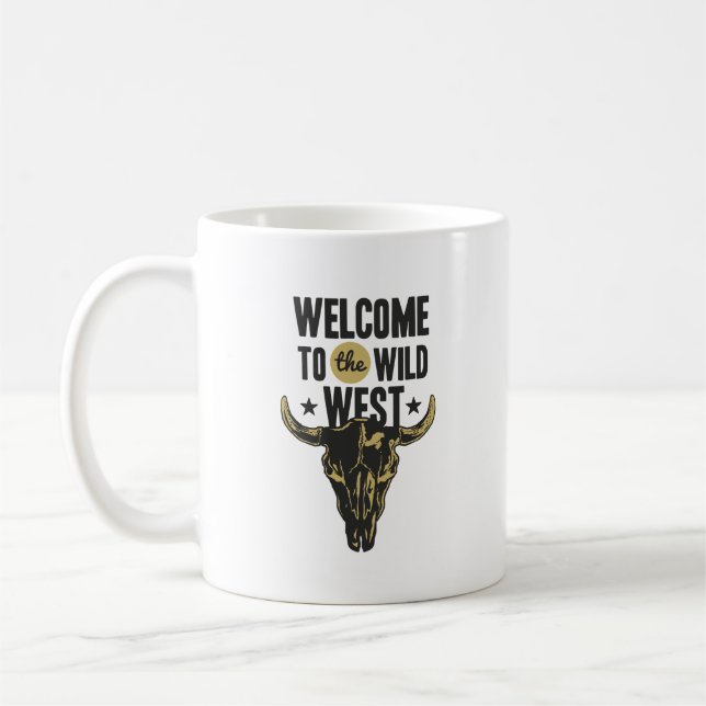 Mug Bienvenue chez Wild West Western Cowgirl Coffee (Gauche)