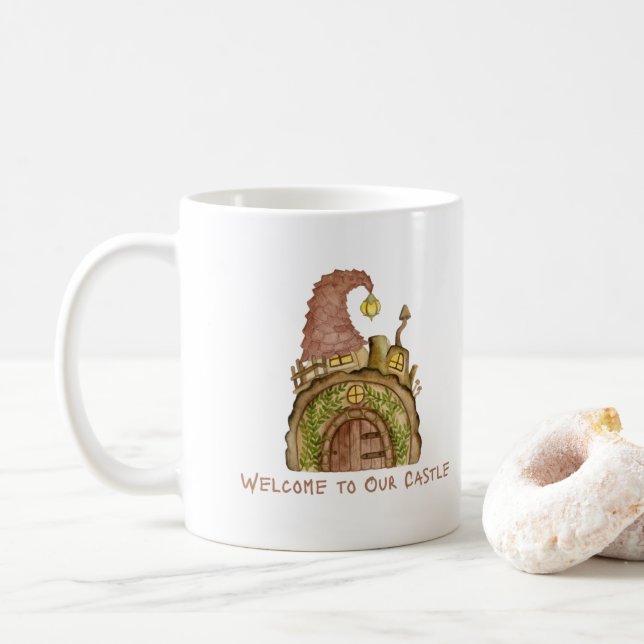 Mug Bienvenue dans notre château sur un  (Avec donut)