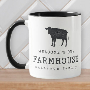 Mug Bienvenue dans notre ferme Pays Rustique Vache