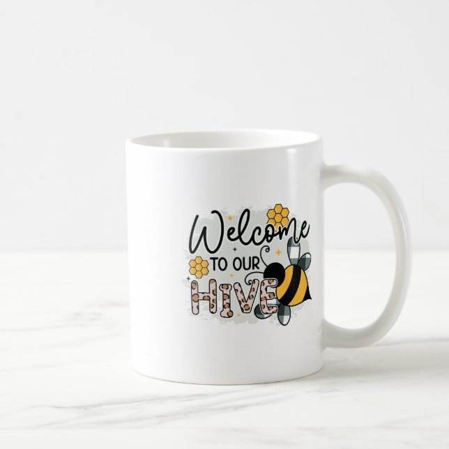 Mug Bienvenue dans notre jardin de fleurs de la ruche  (Droite)