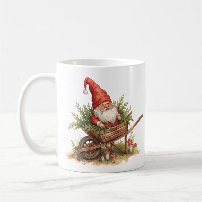 Mug Bienvenue Noël  Sapins de Noël & Gnome  (Gauche)
