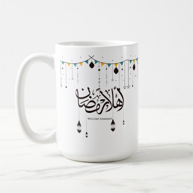 Mug Bienvenue Ramadan, calligraphie arabe (Gauche)