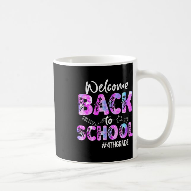Mug Bienvenue Retour À L'École 4E Année Retour À L'Éco (Droite)