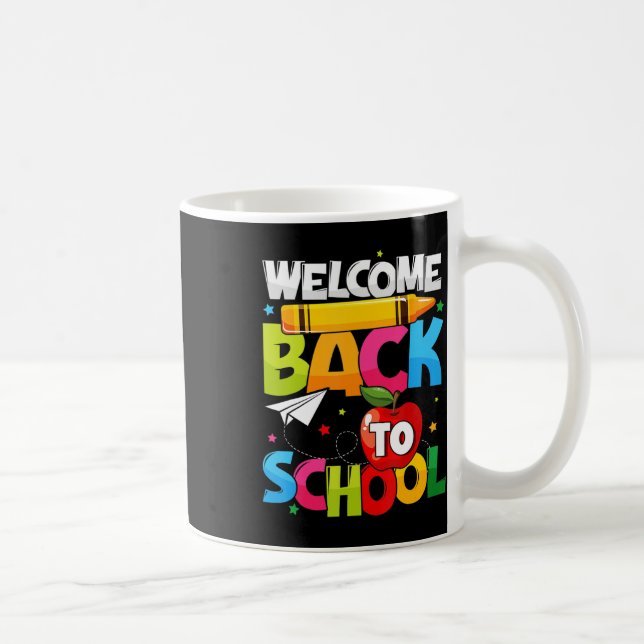 Mug Bienvenue Retour à l'école Premier jour enseignant (Droite)