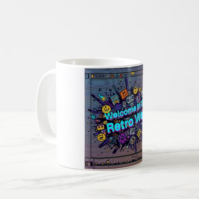 Mug Bienvenue sur le web rétro (Devant gauche)