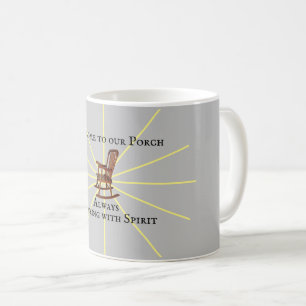 Mug Bienvenue sur notre porche Gris