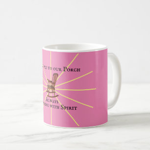 Mug Bienvenue Sur Notre Porche Rose