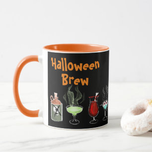 Mug Bière amusante d'Halloween noire et effrayante