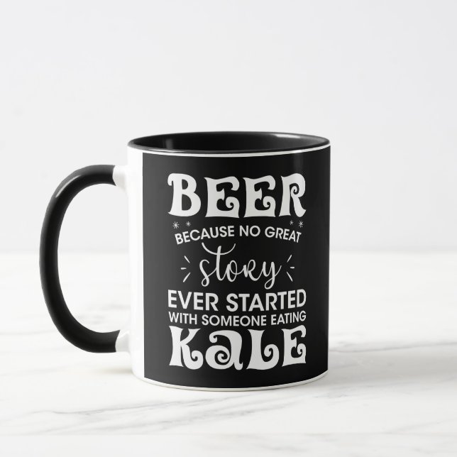 Mug Bière Boire sainement Anecdotes d'alcool Kale Humo (Gauche)