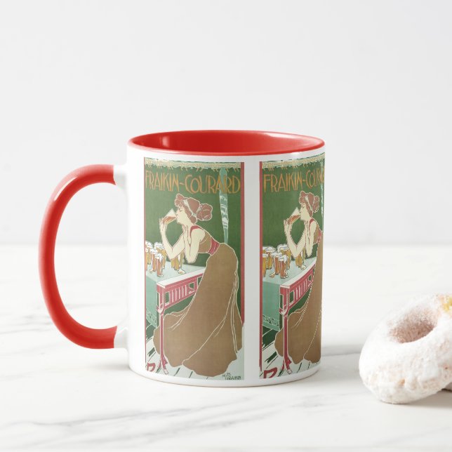 Mug Bière de Brasserie Fraikin-Courard Art Nouveau vin (Avec donut)