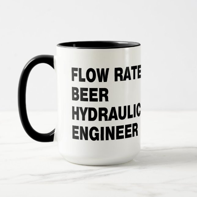 Mug Bière d'ingénieur hydraulique (Gauche)