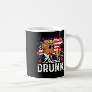 Mug Bière Drunk Trump Boire 4 juillet Drapeau Américai