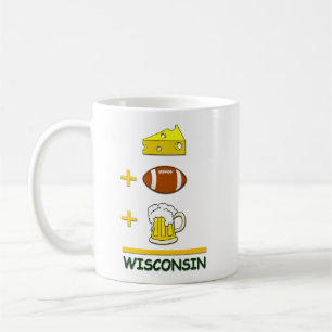 Mug Bière le Wisconsin du football de fromage drôle