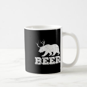 Mug Bière Ours Cerf Drôle Chasse Vintage