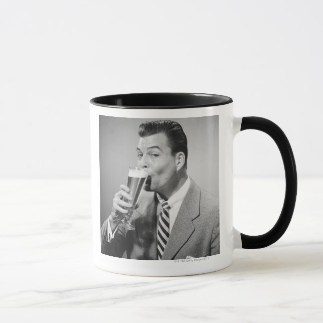 Mug Bière potable d'homme d'affaires (Droite)