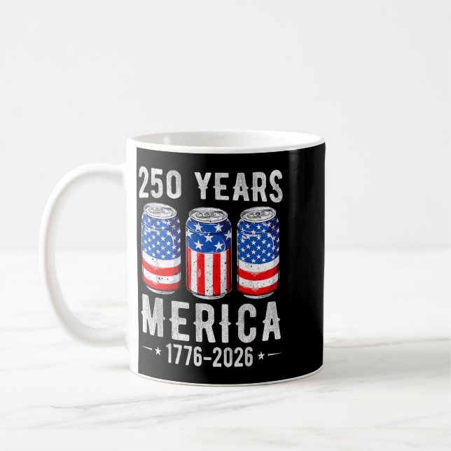 Mug Bières 250 Ans d'Amérique Drapeau Américain 4 Juil (Gauche)