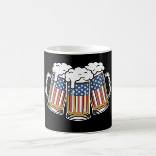 Mug Bières 4 juillet Drapeau Américain US Vintage Rétr
