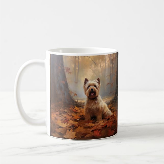 Mug Biewer Terrier à l'automne Leaves automne Inspire (Gauche)
