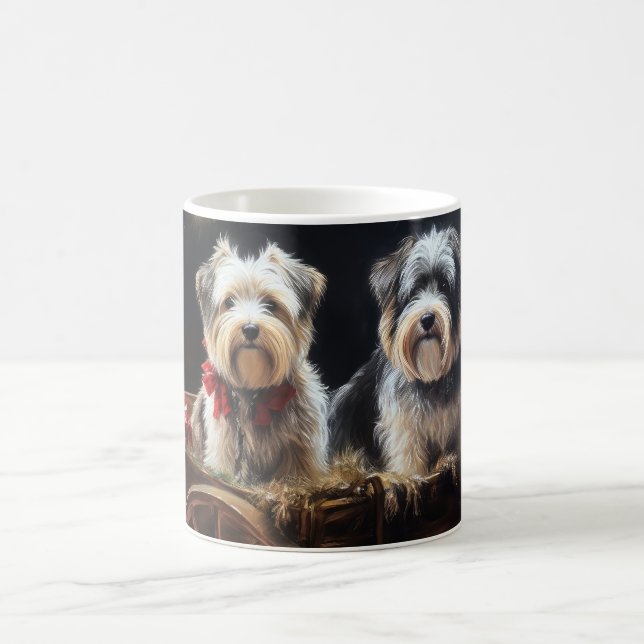 Mug Biewer Terrier enneigé Luge Décor Noël (Centre)
