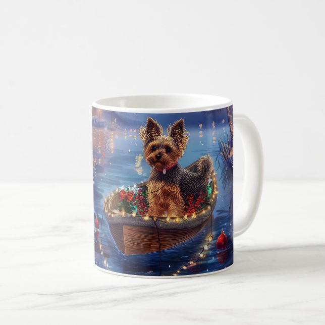 Mug Biewer Terrier Noël Festive Voyage (Devant droit)