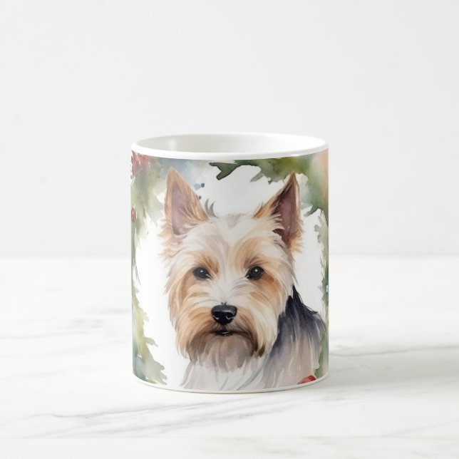 Mug Biewer Terrier Noël Wreath Festive Pup (Centre)