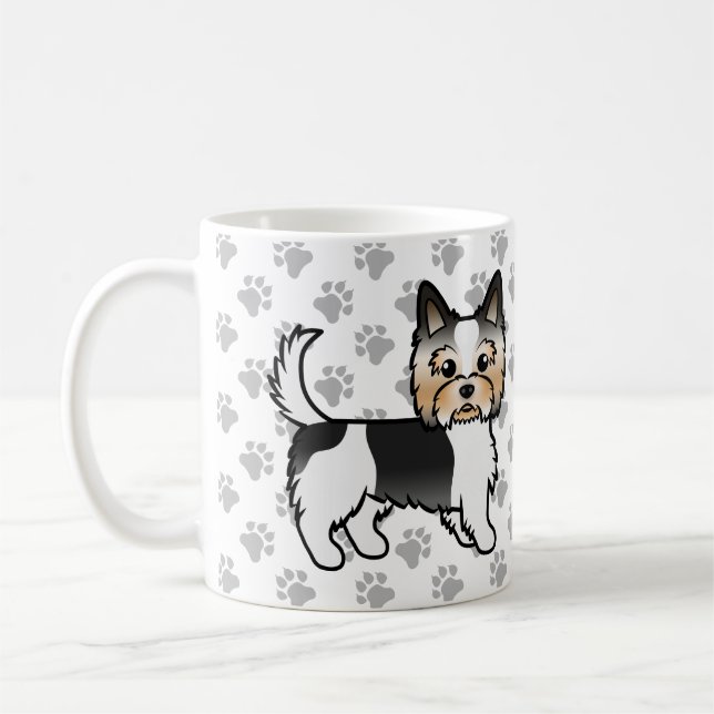 Mug Biewer Yorkshire Terrier Cartoon Chien et pattes (Gauche)