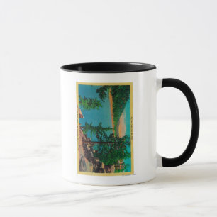 Mug Big Bear Lake Vue sur Rim o' World Drive