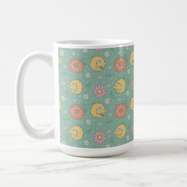 Mug Big Bird | Good Vibes Floral Pattern (Gauche)
