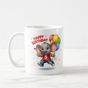 Mug Big Five Celebration : Elephant avec ballons aujou