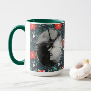 Mug Big Red et White Christmas Poinsettias Photo
