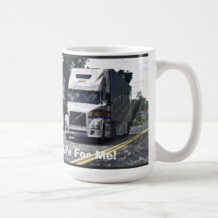 Mug Big Rig Camion de transport blanc pour camions et