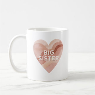 Mug Big Sister Abstract Heart Sticker – Sibling Gift