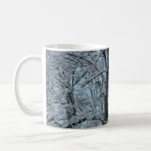 Mug Big Tree in Snow and Blue Sky