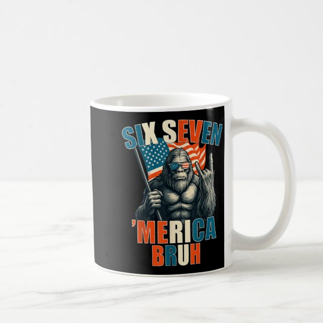 Mug Bigfoot 6 7 Mème Merica Drapeau Américain Patrioti (Droite)