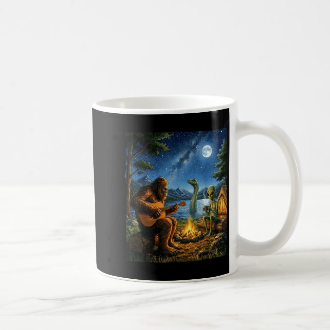 Mug Bigfoot And Alien Loch Ness Campfire Sasquatch Fun (Droite)