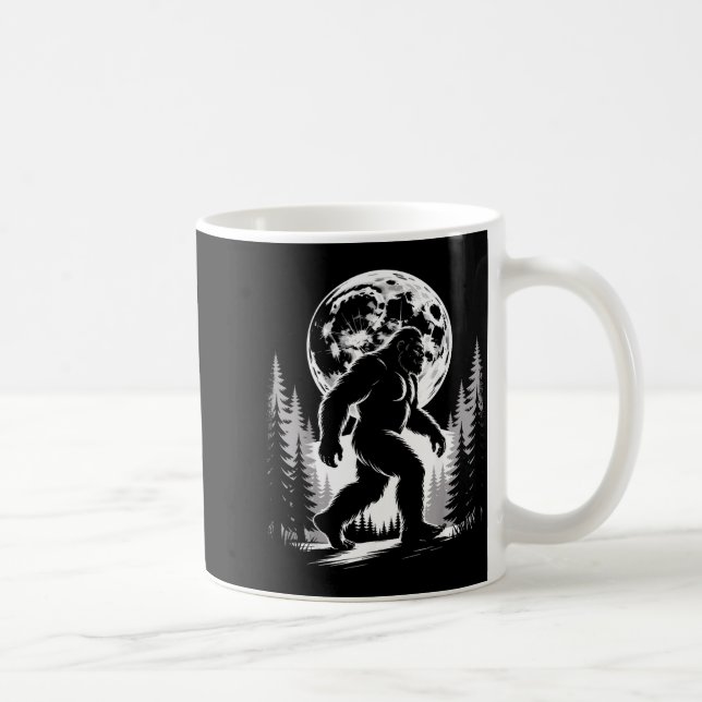 Mug Bigfoot Clair de Lune Sasquatch Forêt Cryptide Ext (Droite)