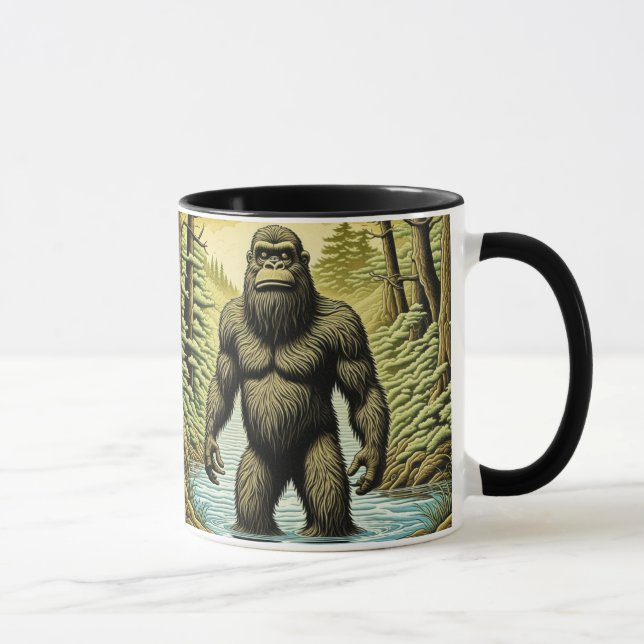 Mug Bigfoot debout dans l'eau dessin animé (Droite)