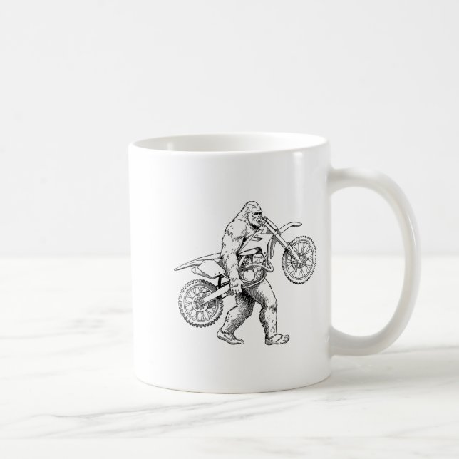 Mug Bigfoot Dirt Bike Sasquatch Biker  (Droite)
