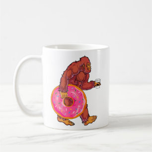 Mug Bigfoot drôle marcher avec la grande beigne et le 